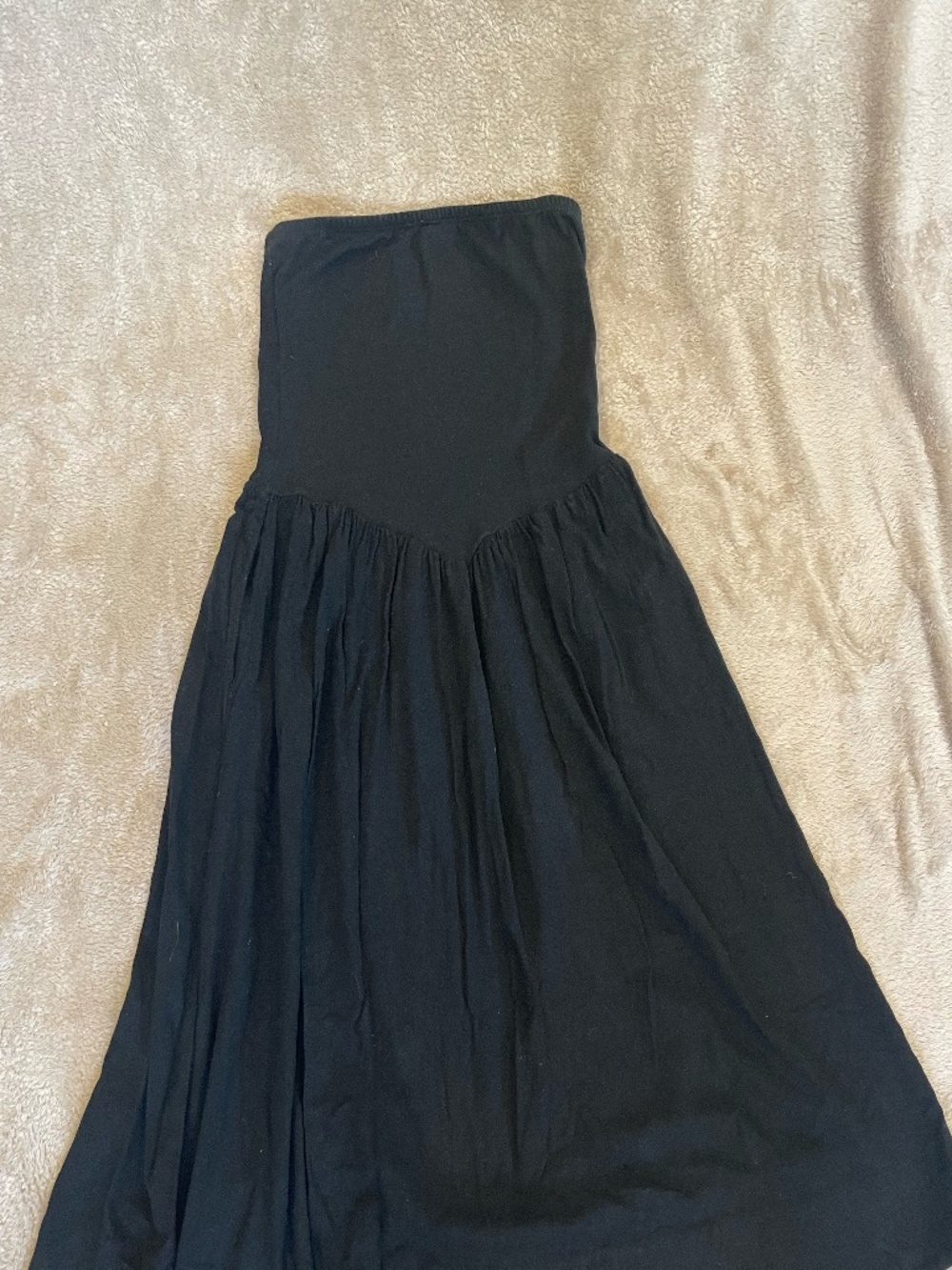 Summery black strapless dress!  Size M